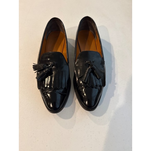 Everlane Shoes - Everlane Womens Black Leather Kiltie Tassel Loafers Made in Italy Size 7